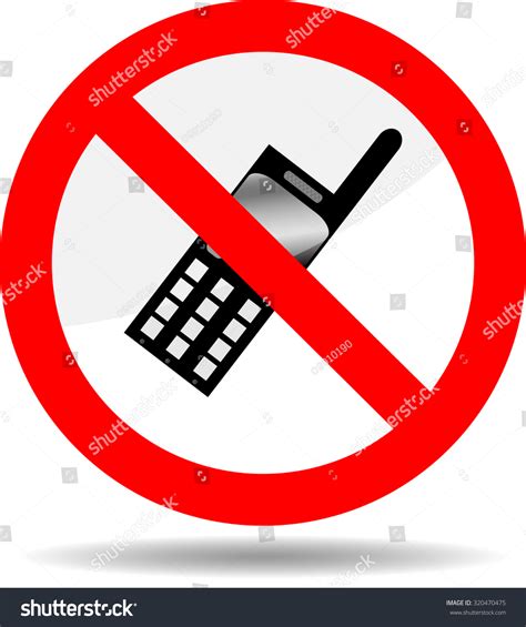 Ban Telephone Symbol Phone Prohibited Call Stock Vector 320470475