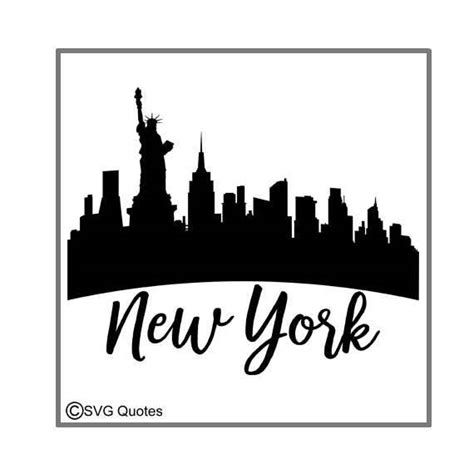 New York City Skyline Svg Files For Cricut Nyc Skylin