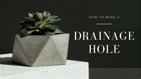 How To Make A Drainage Hole In A Concrete Planter Using A Drill Youtube