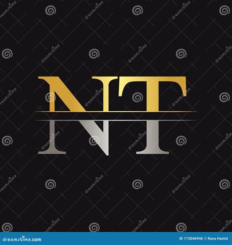 Initial Monogram Letter Nt Logo Design Vector Template Nt Letter Logo