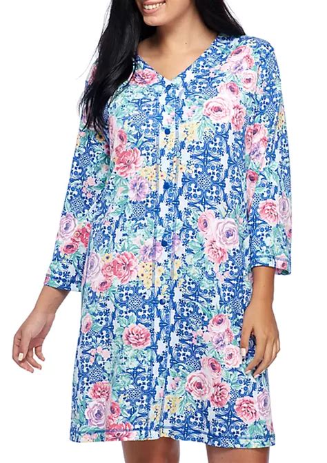 Miss Elaine Plus Size Interlock Nightgown Belk