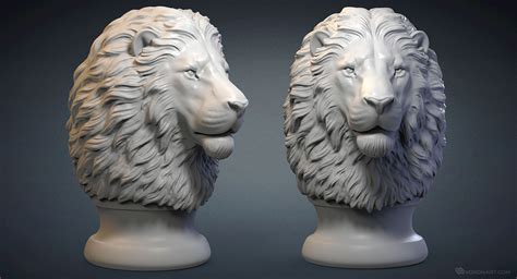 Voronartcom 3d Characters Lion Head 3d Models Digital