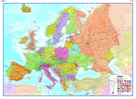 Huge Europe Wall Map Political