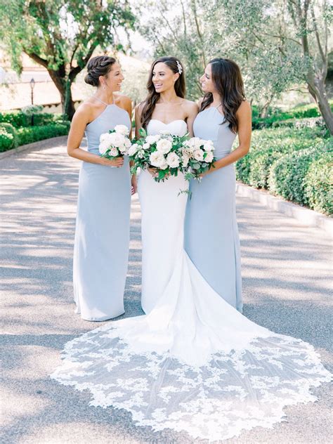 Shop our exclusive collection of gorgeous wedding gowns, bridesmaid dresses, and more—all at amazing prices. Sister bridesmaids in light blue dress with white flowers | Rancho Bernardo Inn | Compass Floral ...