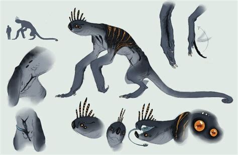 Alien Animal Concept Creature Drawings Mythical Creatures Art