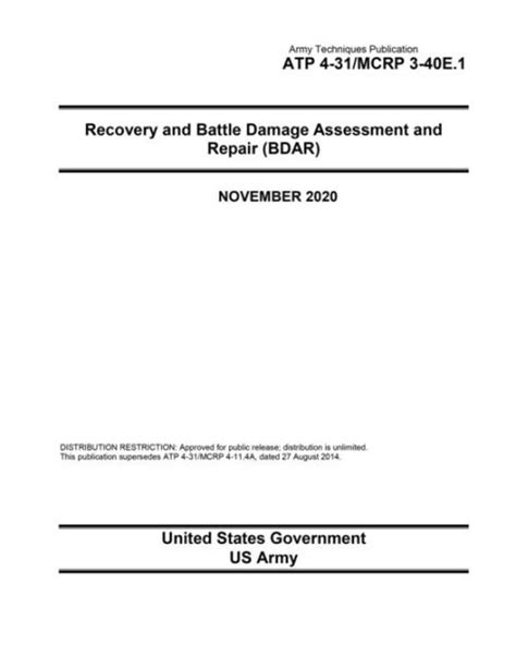 Atp 4 31 Mcrp 3 40e1 Recovery And Battle Damage Assessment And