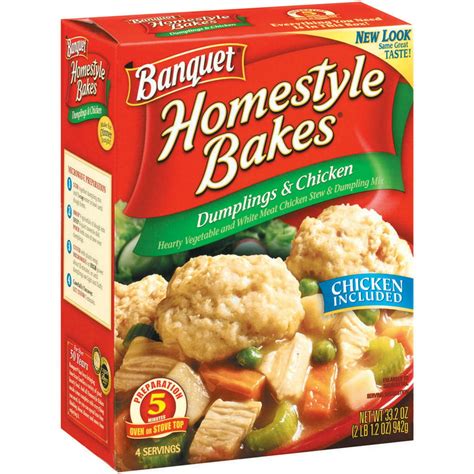 Banquet Homestyle Bakes Dumplings And Chicken 332 Oz Box