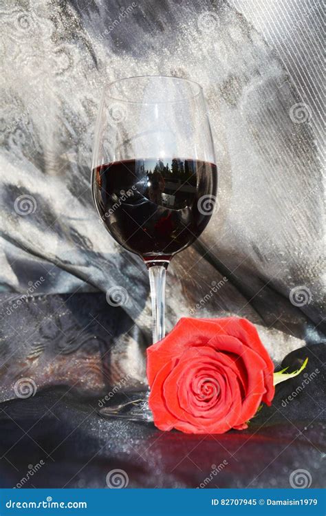 Romance Rose And Red Wine Love Image Stock Image Image Of Bright