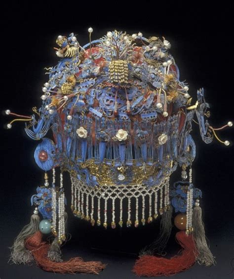 Qing Dynasty Headdress With Carnelians Pearls Coral Turquoise And