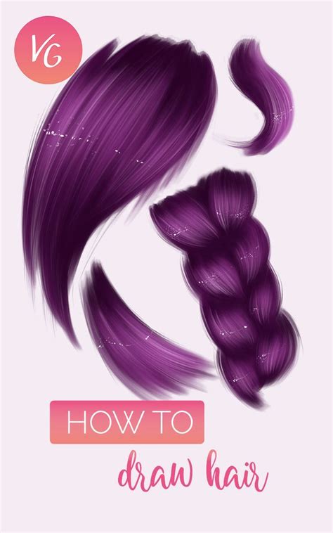 Step By Step Tutorial On How To Draw Hair Digital How To Draw Hair
