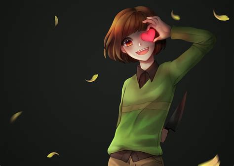 Female Anime Character Wallpaper Video Game Undertale Brown Hair Chara Undertale Hd