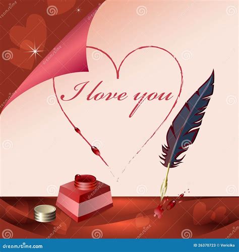 I Love You Is Writing On Paper Stock Vector Illustration Of Gold