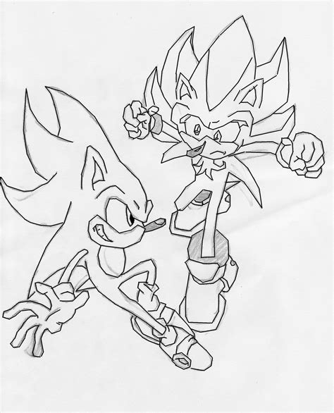 Coloring Sonic Vs Shadow Comic Coloring Pages