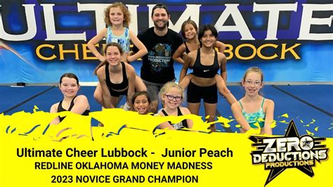 Ultimate Cheer Lubbock Junior Peach Redline Money Madness Zero Deductions Productions