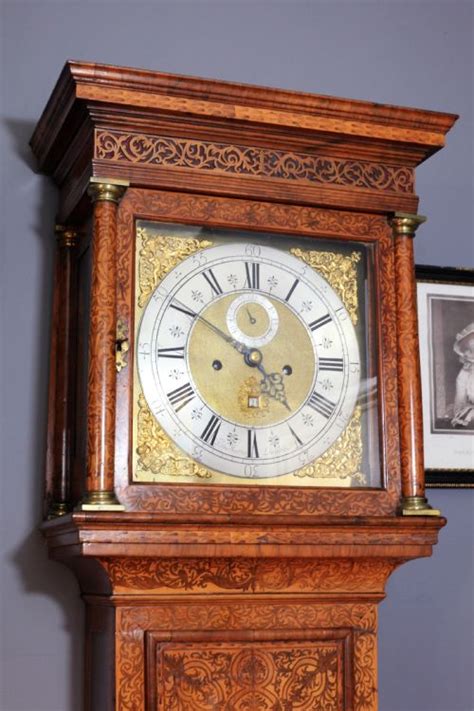 A Superb Queen Anne Marquetry Longcase Clock By Thomas Martin C1700 704398 Uk