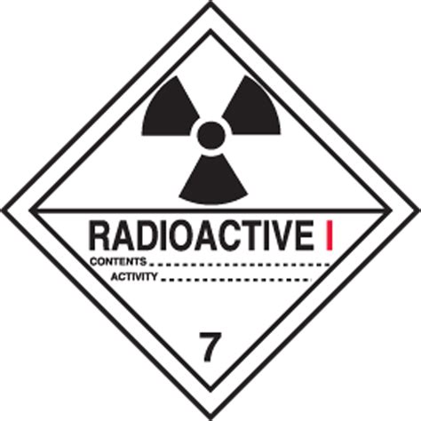 Hazard Class Radioactive I Dot Shipping Labels Msl