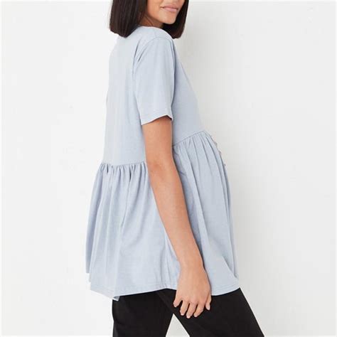 Missguided Maternity Smock Top Blue