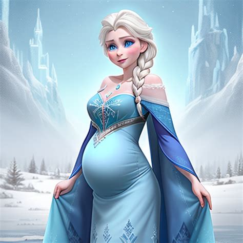 Image Upscaler Frozen 2 Elsa Pregnant