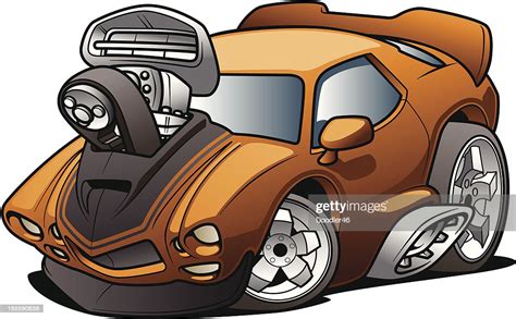 Cartoon Muscle Car Vector Art Getty Images