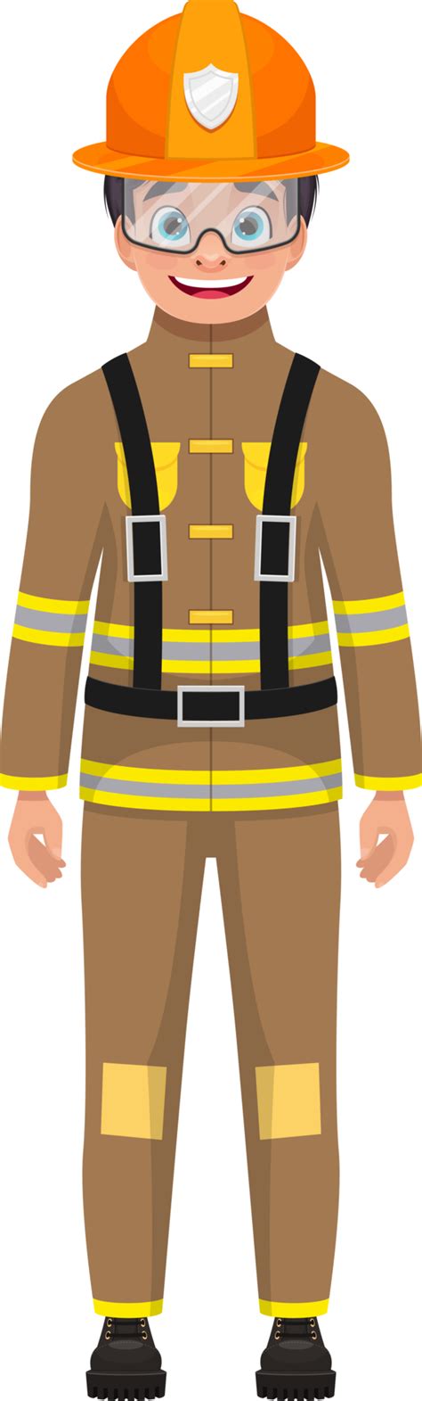 Boy Firefighter Clipart Design Illustration 9398180 Png