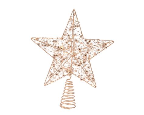 11 Gold Glitter Star Tree Topper Battery Operated Led Lights