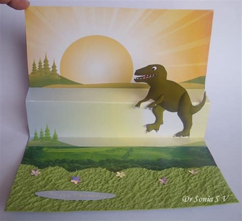 Dinosaur Pop Up Card Svg
