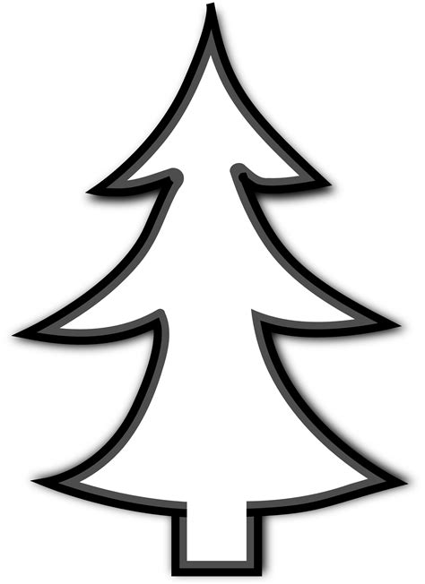 Black And White Christmas Tree Clipart Clipart Best