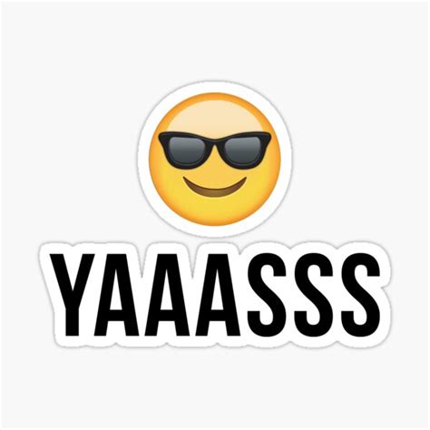 Emoji Yaaasss Sticker For Sale By Ourigami Redbubble