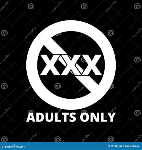 Adults Only Content Icon Vector Xxx Sign On Dark Background Stock