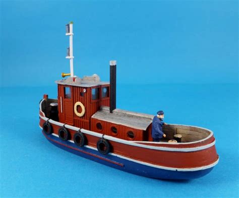 Sea Port Kit H M HO Mighty Babe Tug Barge Kit Resin Waterline Easy Assembly