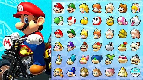 Mario Kart 8 Deluxe All Characters Selection Screen Voices Youtube