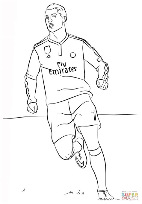 Cristiano Ronaldo Coloring Pages Sketch Coloring Page | Cristiano