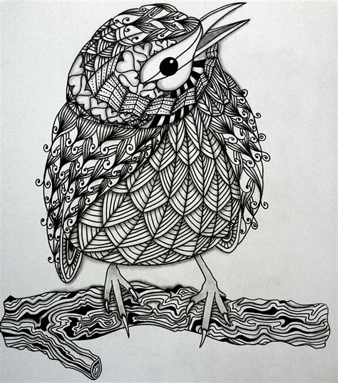 Bird Zentangle Zentangle Drawings Zentangle Art Bird Art