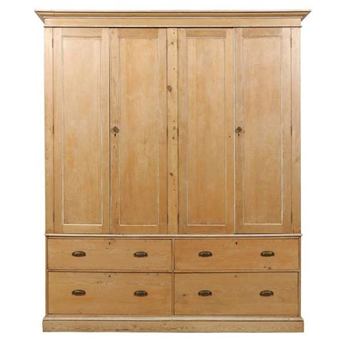 Ships free orders over $39. English Large Size Vintage Natural Wood Cabinet, Four ...