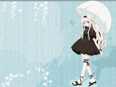 Umbrella Anime Girl Wallpaper Photos Cantik