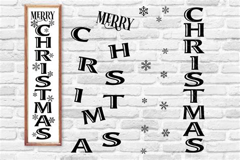 Christmas Vertical Porch Sign Svg Set 4 Welcome To Our Home Merry By