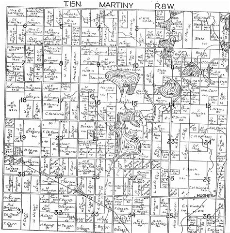 1918 Martiny Township Mecosta County Michigan Plat Map