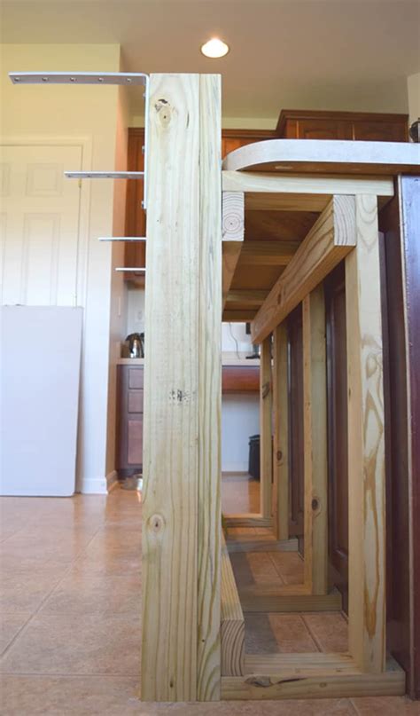 Adding a kitchen island is one of the most effective ways to solve the problem that far too many homeowners have: DIY Breakfast Bar Frame Built to an Existing Kitchen ...
