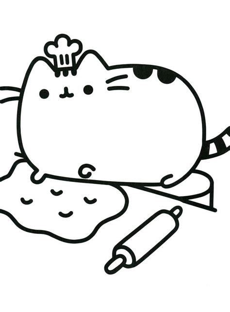Kawaii Cat Coloring Pages Printable
