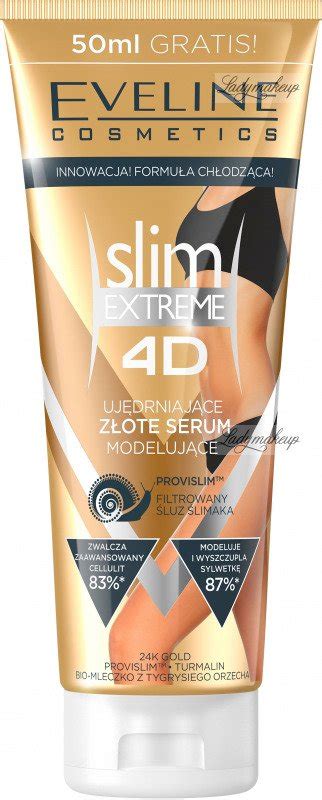 eveline cosmetics slim extreme 4d firming and modeling body serum with the addition of gold