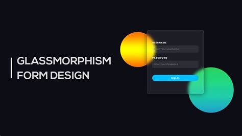 Form Design With Glassmorphism Effect Css Glass Morphism Effects Riset