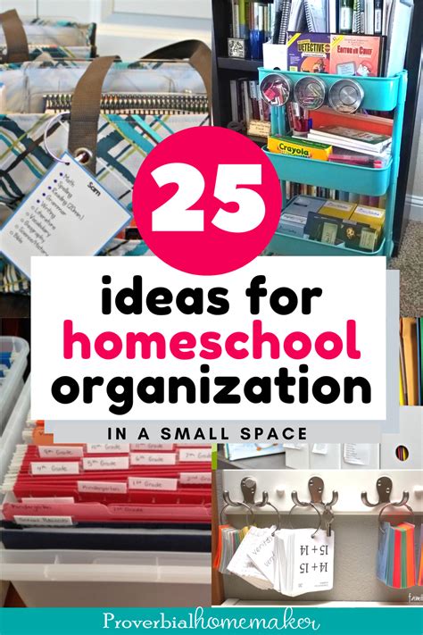 25 Ideas For Homeschool Organization In A Small Space Proverbial