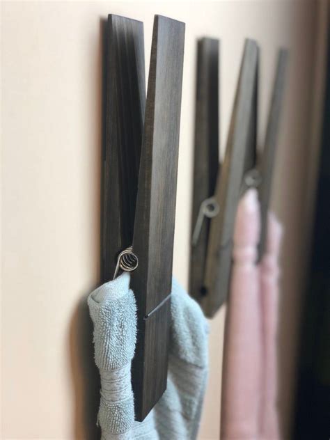 First, fabric displayed on a wall will double as an art installation. Jumbo Clothespin Large 12 & 9 Natural | Etsy | Clothes ...