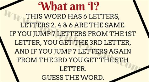 What Am I English Word Riddles With Answers Fun With Puzzles
