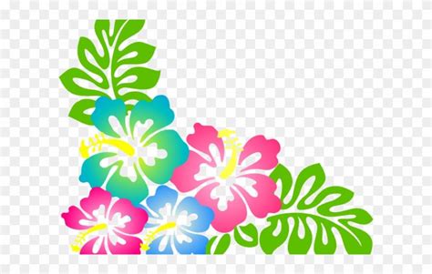Flower Hawaii Hibiscus Luau Colorful Clipart Hawaiian Clip Art Library