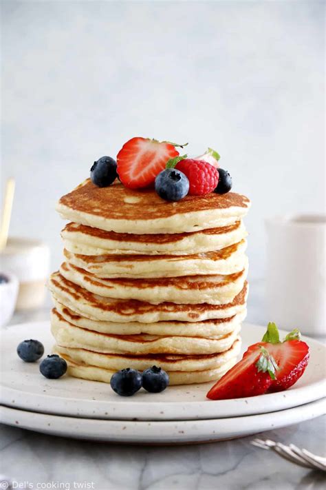 Easy Fluffy American Pancakes Dels Cooking Twist