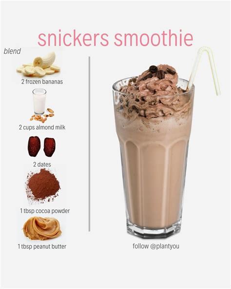 A common misconception is that bananas make for a good and healthy snack. Follow @plantyou for more!⁠ ⁠ 💕Snickers Smoothie. Need I ...