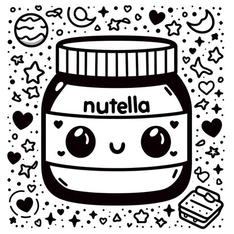 Coloriage Dessin De Kawaii Nutella T L Charger Et Imprimer Gratuit