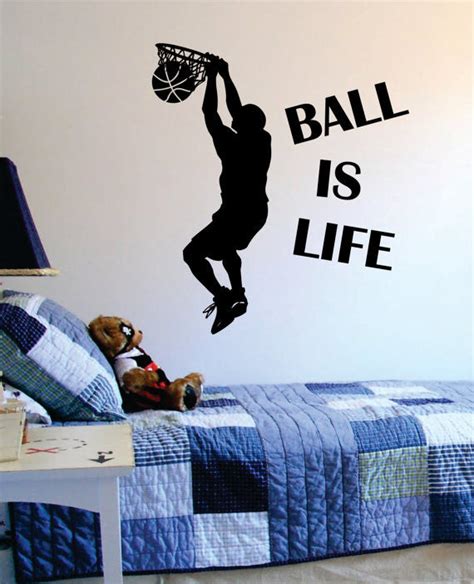 Ball Is Life Version 2 Basketball Court Sports Decal Sticker Wall Viny