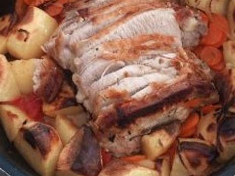 Rôti de porc et légumes en cocotte Recette de Rôti de porc et légumes